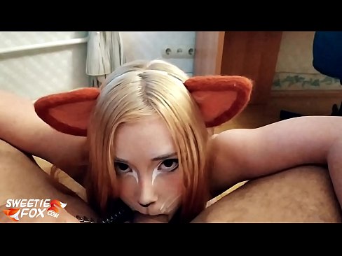 ❤️ Kitsune фурӯ дик ва кончаҳои дар даҳони вай ☑  Секс  дар мо